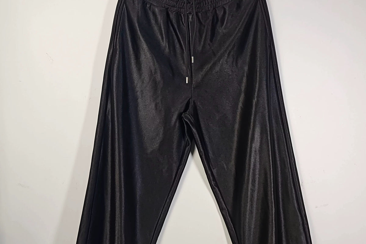 shiny sweatpant black — image 2 of 4