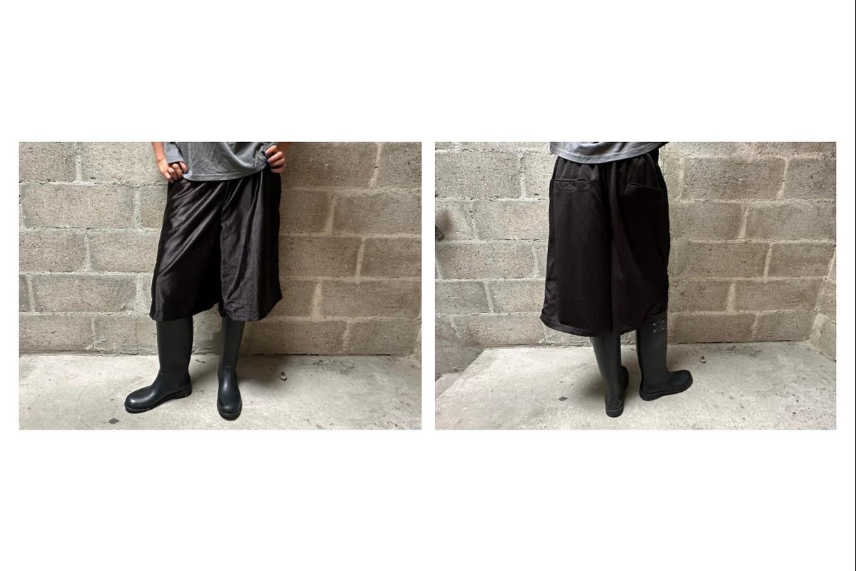 black shiny mesh short — image 3 of 3