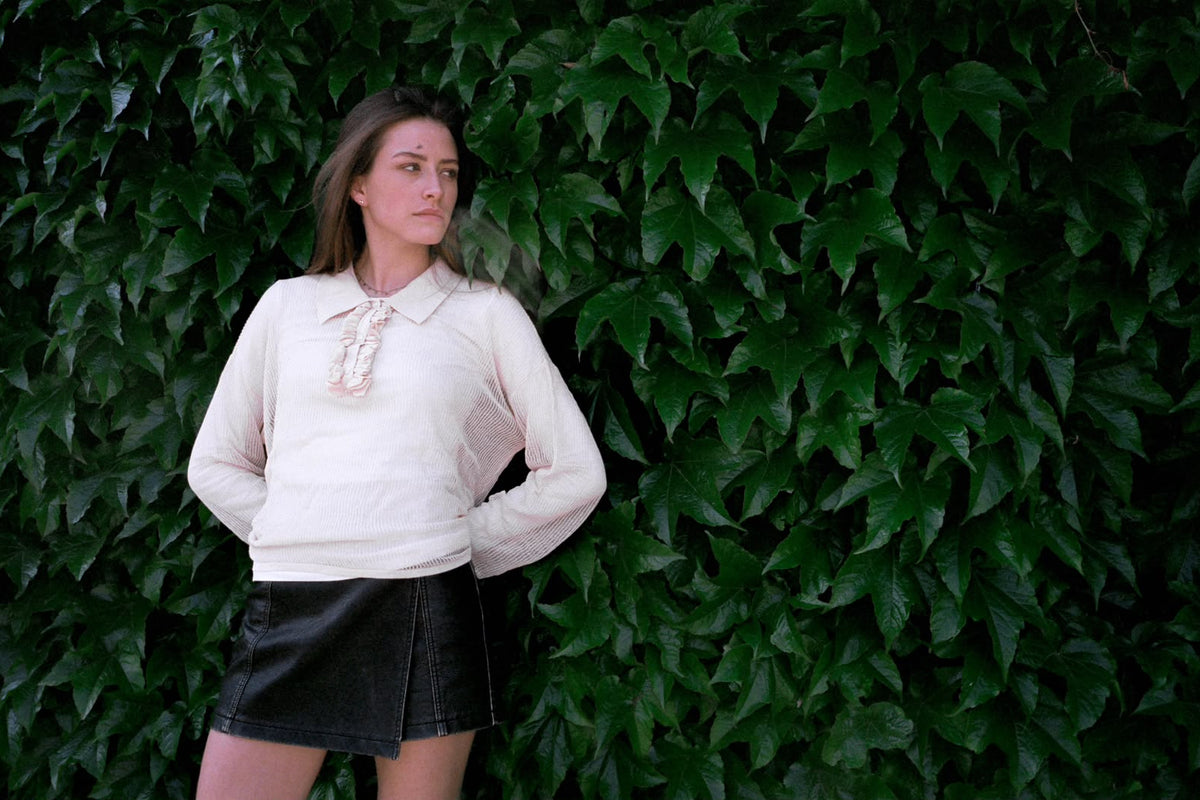 mesh polo color sable — image 1 of 3